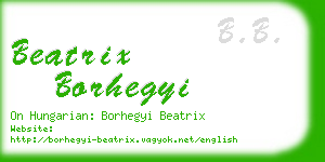 beatrix borhegyi business card